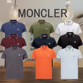 MONCLER  |Street Style Plain Cotton Short Sleeves Logo