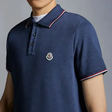 MONCLER  |Street Style Plain Cotton Short Sleeves Logo