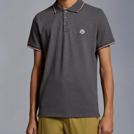 MONCLER  |Street Style Plain Cotton Short Sleeves Logo