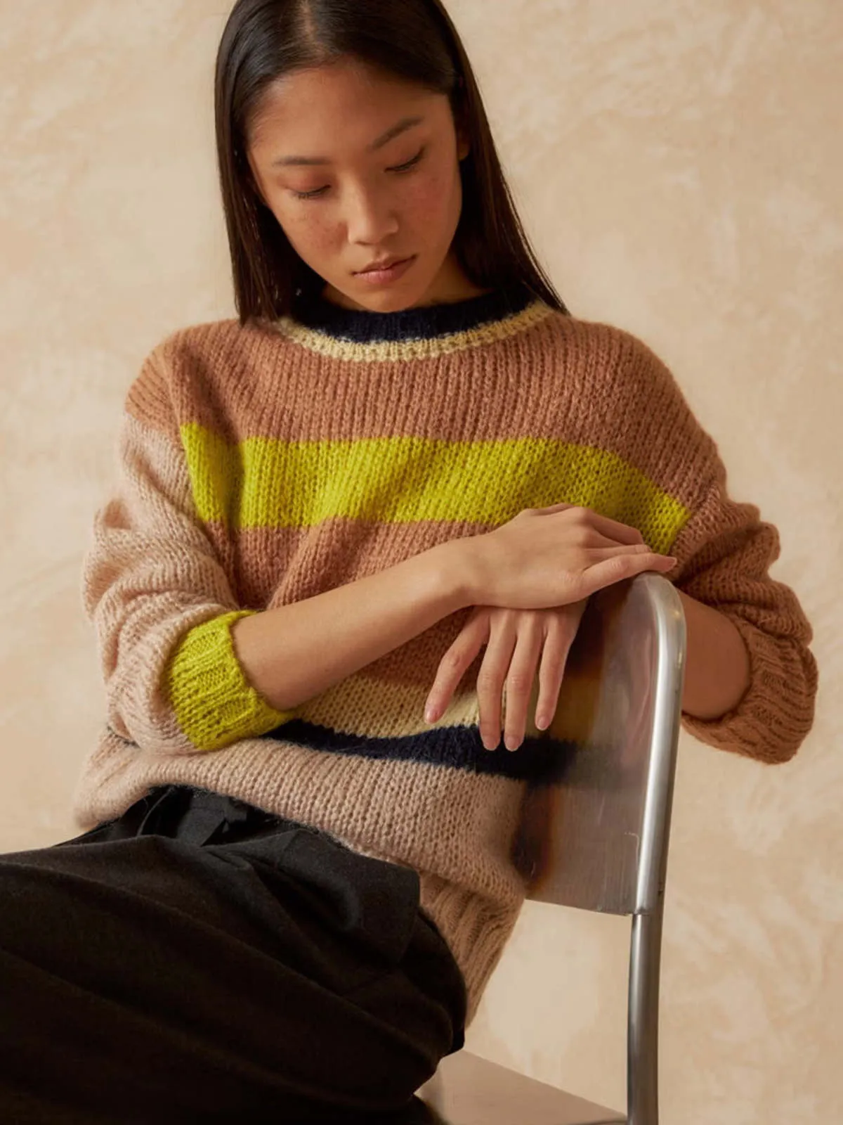 Multi Stripe Sweater - Almond