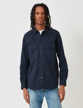 Norse Projects Villads Light Twill Overshirt - Dark Navy Blue