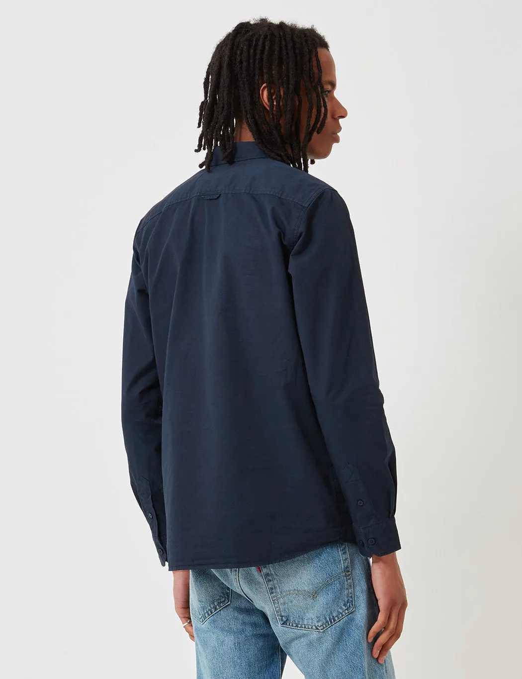 Norse Projects Villads Light Twill Overshirt - Dark Navy Blue