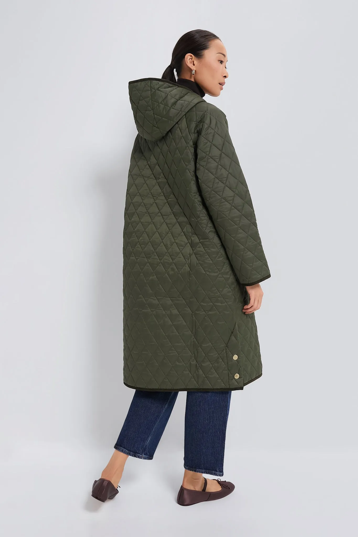 Olive Harmby Quilted Coat