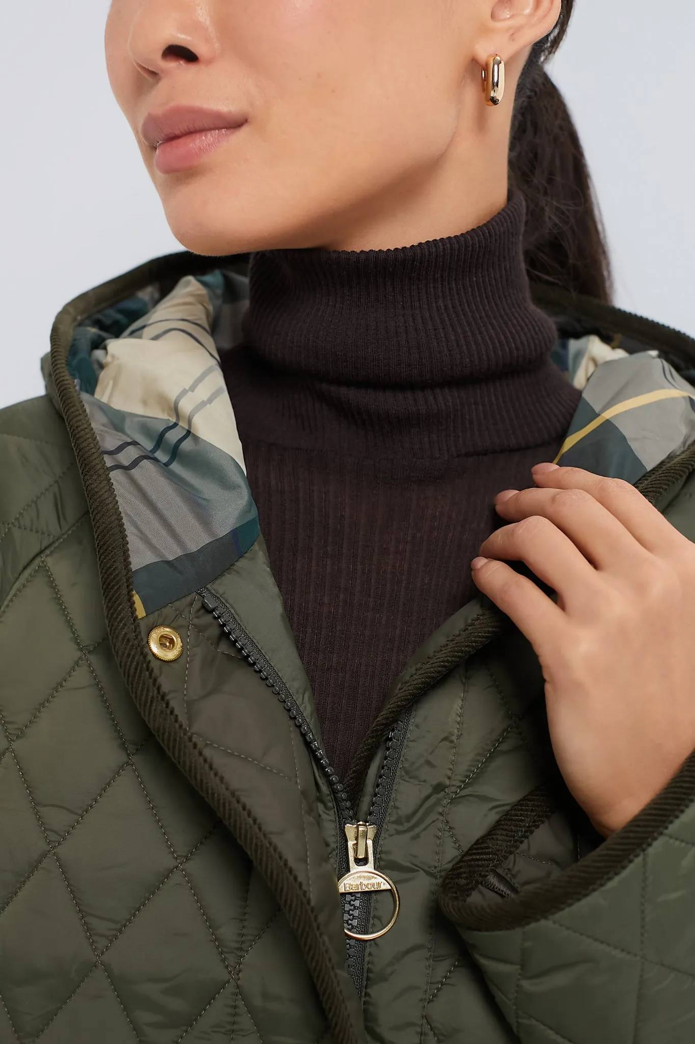 Olive Harmby Quilted Coat