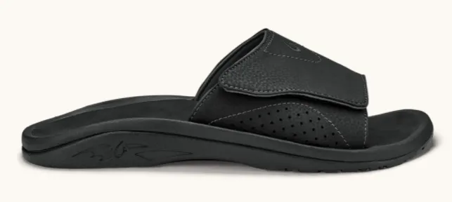 Olukai Mens Nalu Slide Sandal- Black