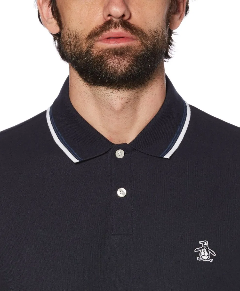 Original Penguin Sticker Pete Short Sleeve Polo Shirt Dark Sapphire