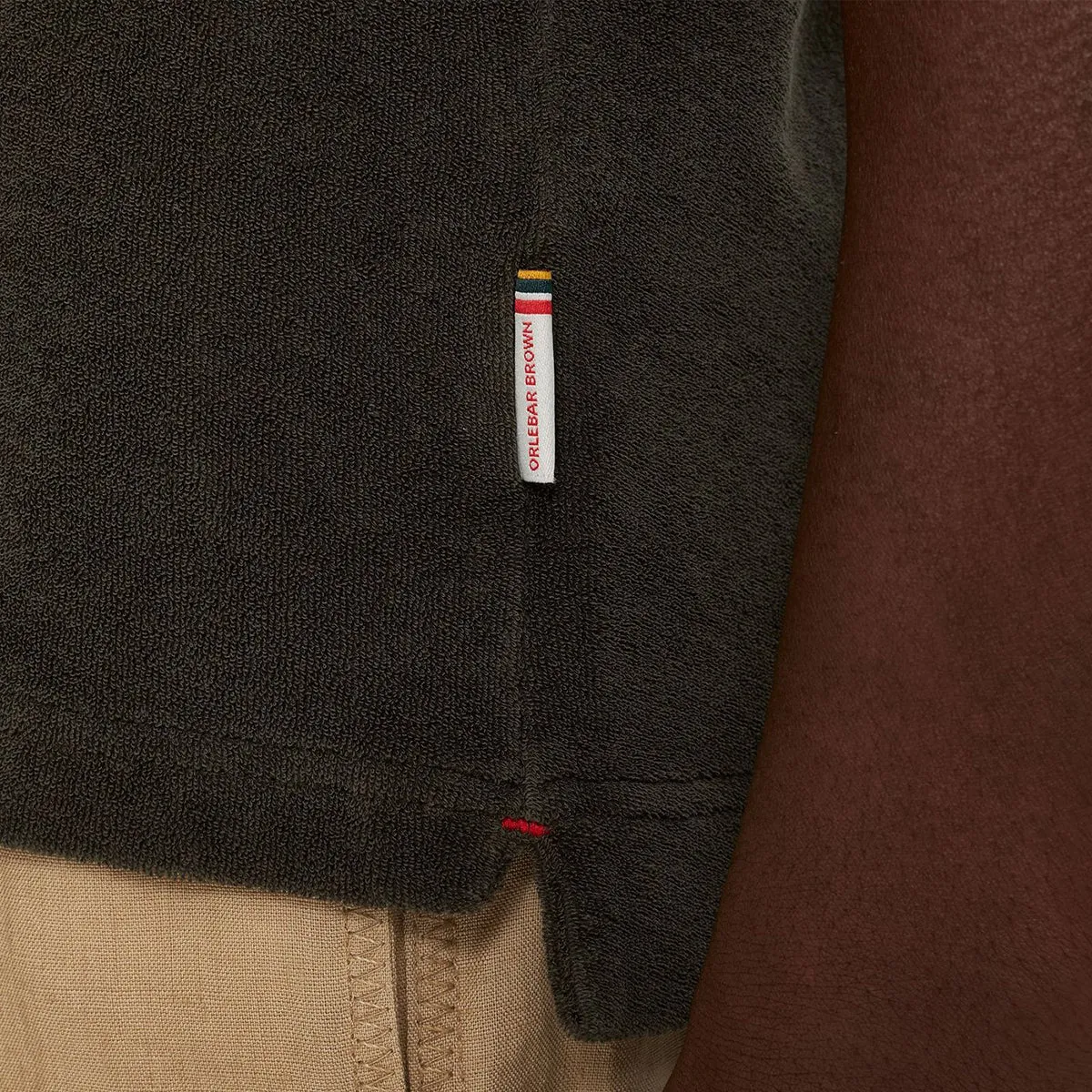 Orlebar Brown - Terry Towelling Polo in Smoked Tea