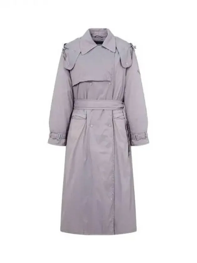 Overseas Station Season Big Chance 8 18 Women s Detachable Hooded Trench Padded Coat Gray 270659