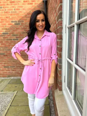 Pink Tie Waist Tunic Rosie