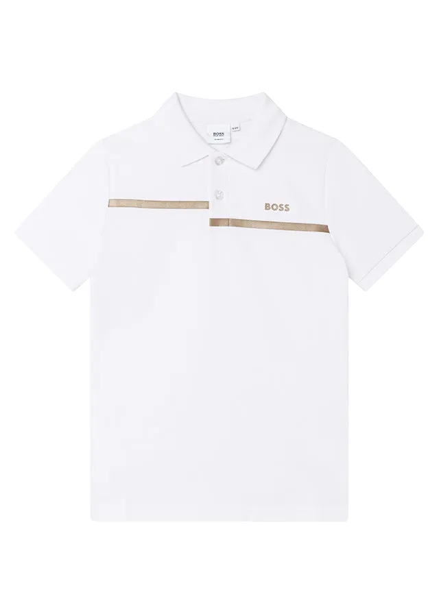 Pique Ss Gold Capsule Polo - White