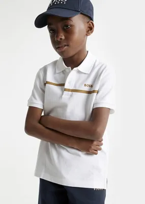 Pique Ss Gold Capsule Polo - White