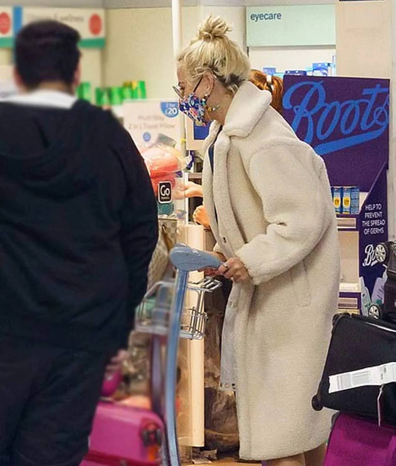 Pixie Lott White Teddy Coat | Pixie Lott Shearling Long Coat