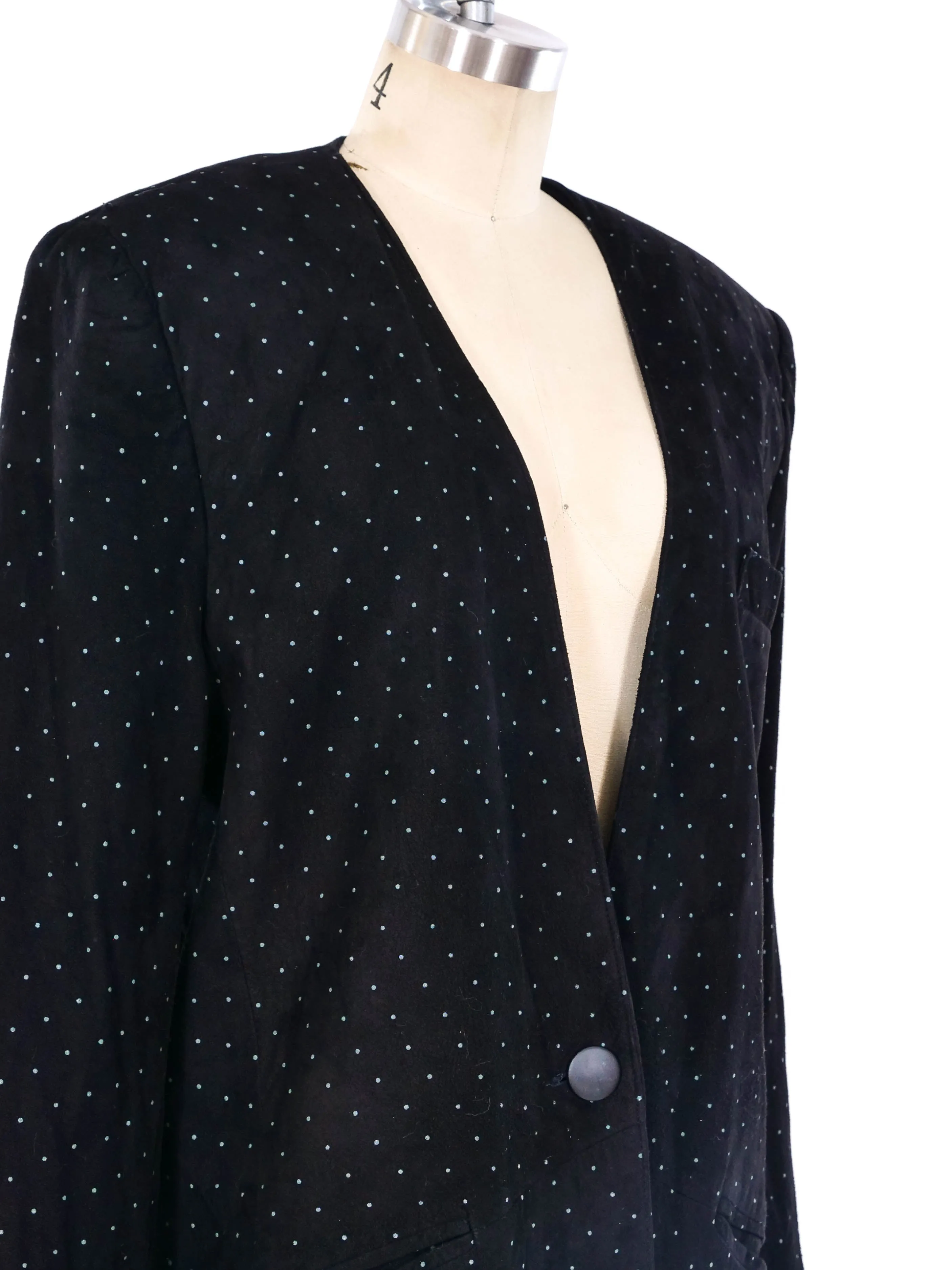 Polka Dot Suede Jacket