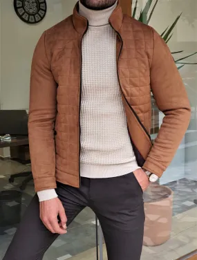 Pulko Camel Slim Fit Wool Coat