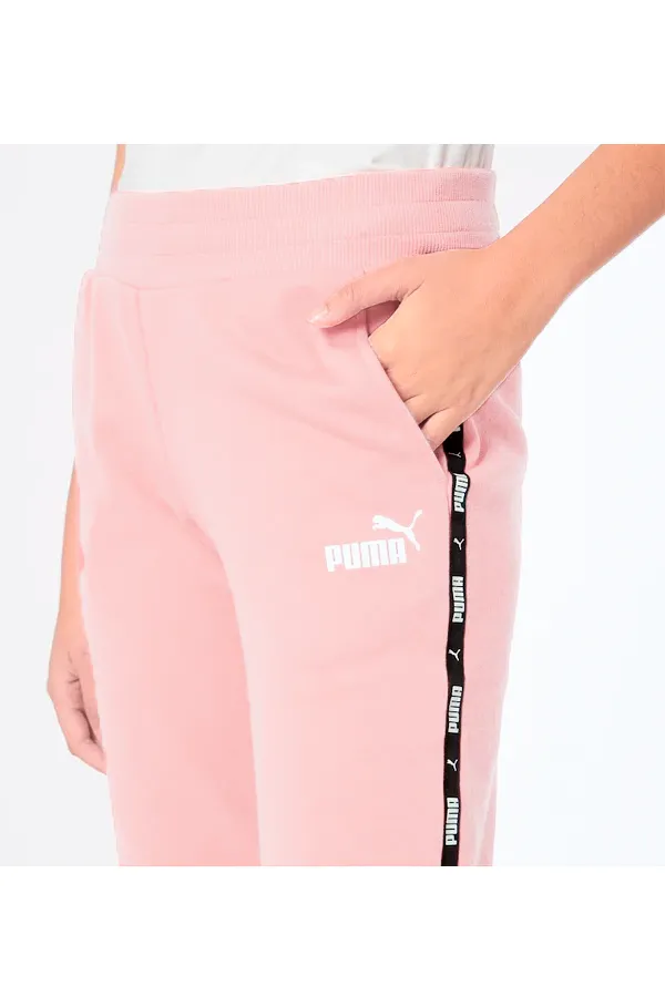 PUMA Women Tape Sweatpants Logo Rose