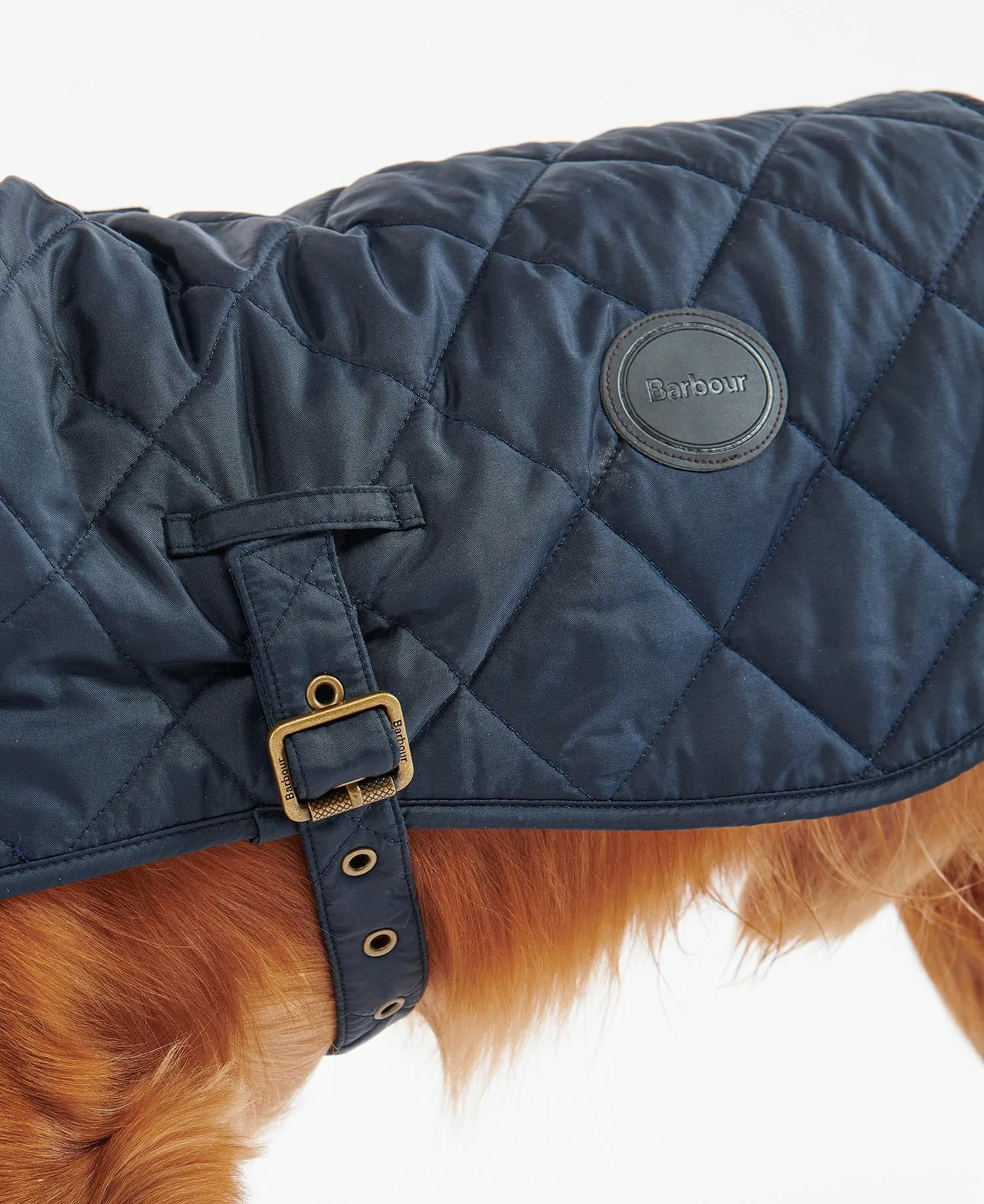 Quilted Dog Coat Navy