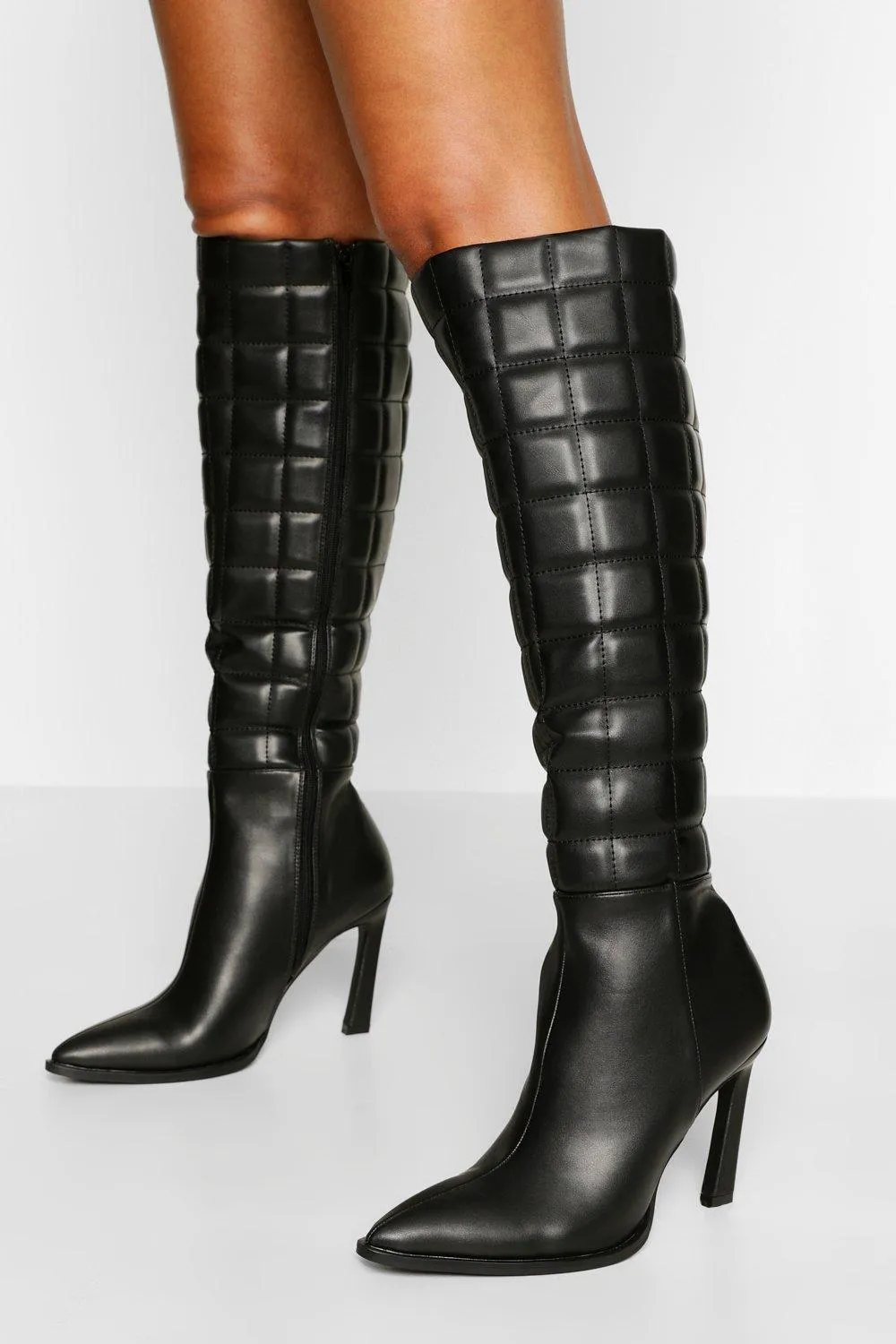 Quilted Stiletto Knee Boot