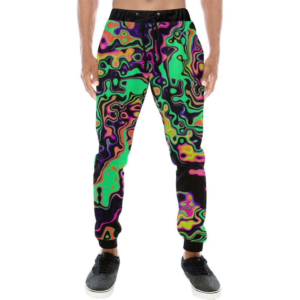 Radioactive Spill Men's Big & Tall All Over Print Jogger Sweatpants