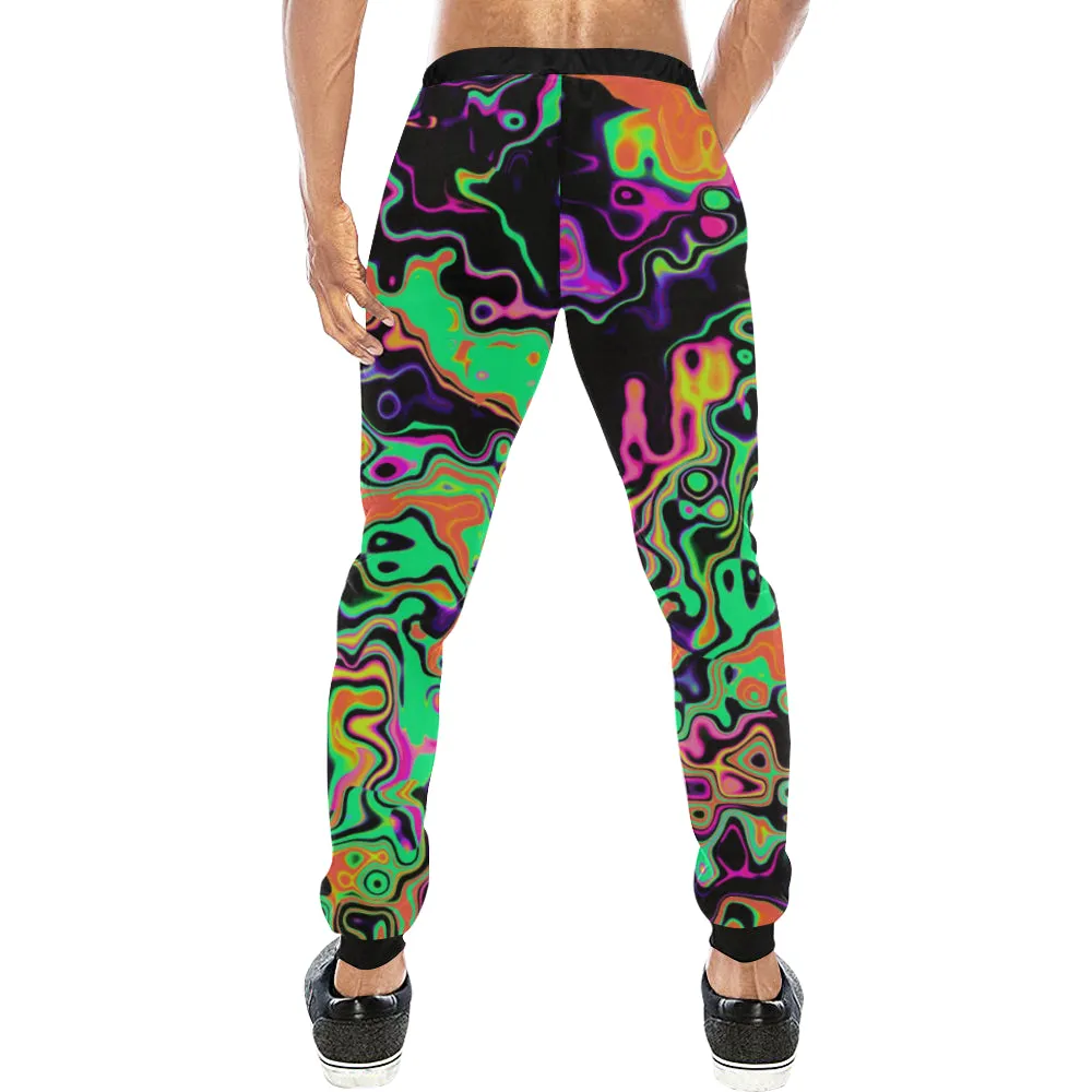 Radioactive Spill Men's Big & Tall All Over Print Jogger Sweatpants