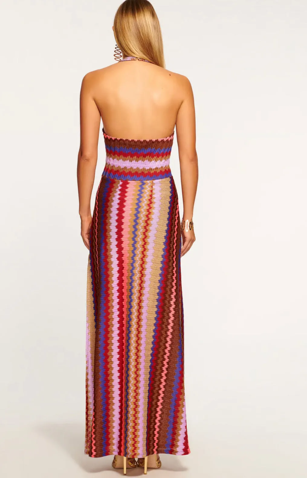 Ramy Brook - Harlee Halter Maxi Dress - Holiday Chevron