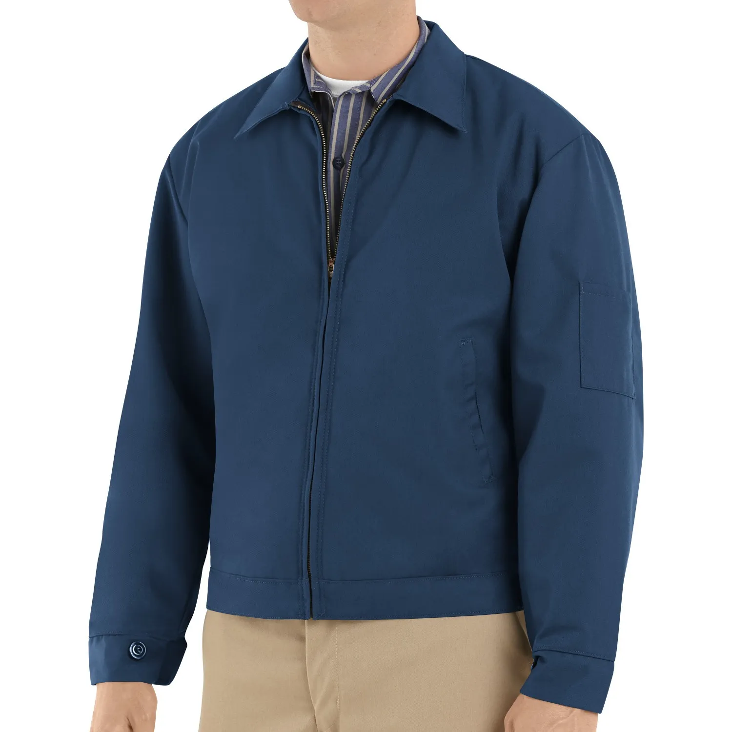 Red Kap JT22 Men's Slash Pocket Jacket - Navy