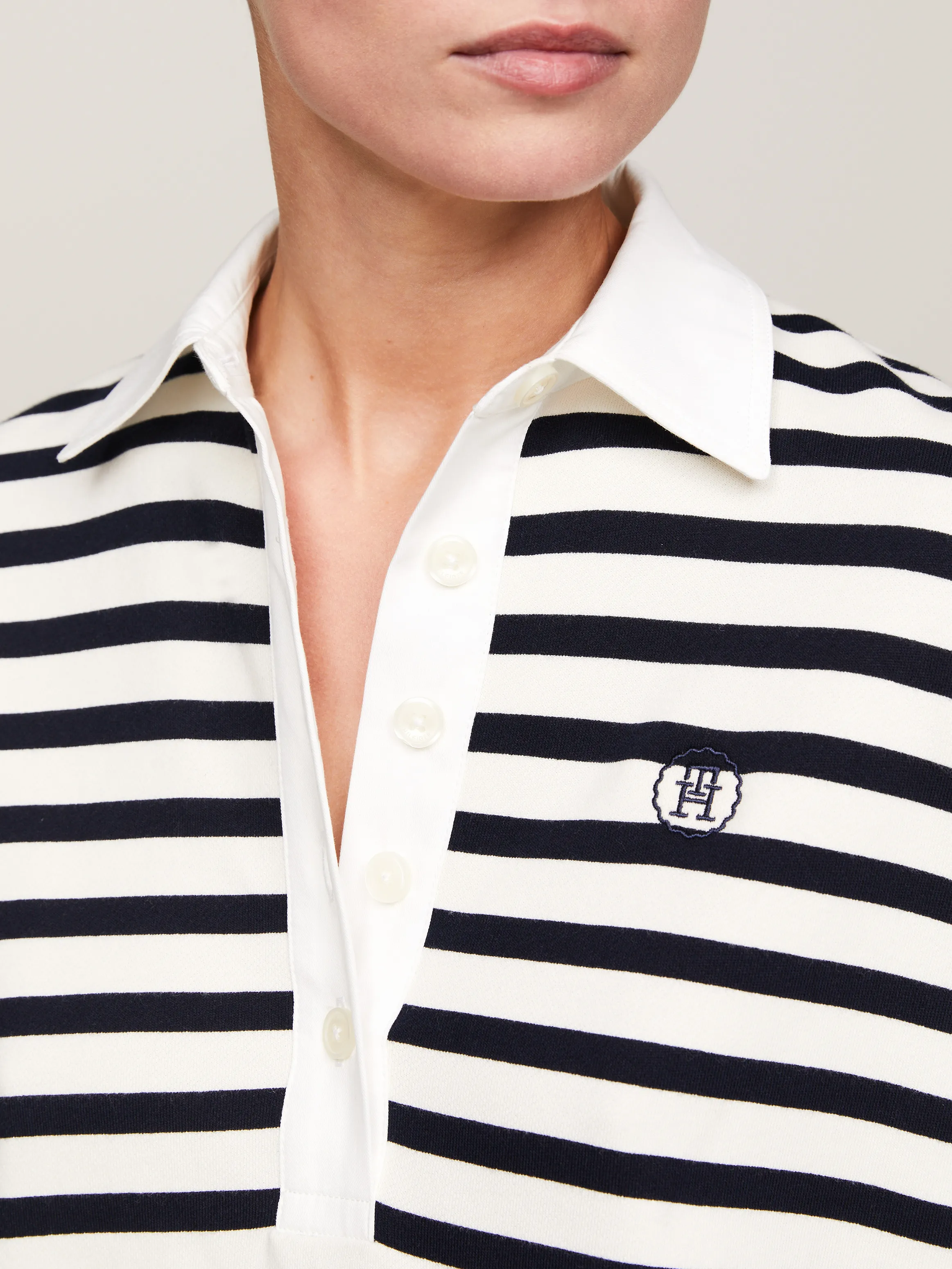 Relaxed Breton Stripe Rugby Polo | Sweatshirts & Hoodies | Tommy Hilfiger