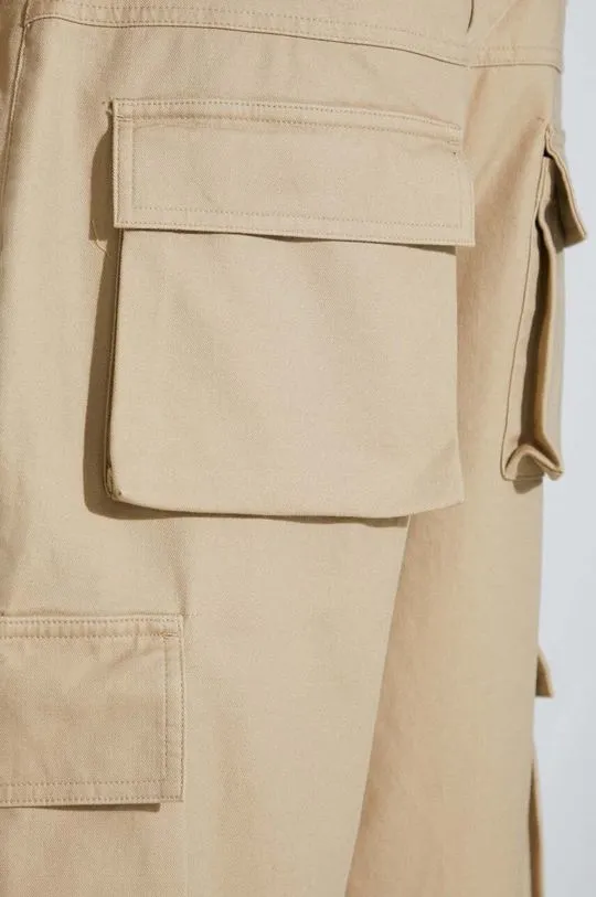 Represent cotton trousers Baggy Cargo Pant beige color MLM521.494