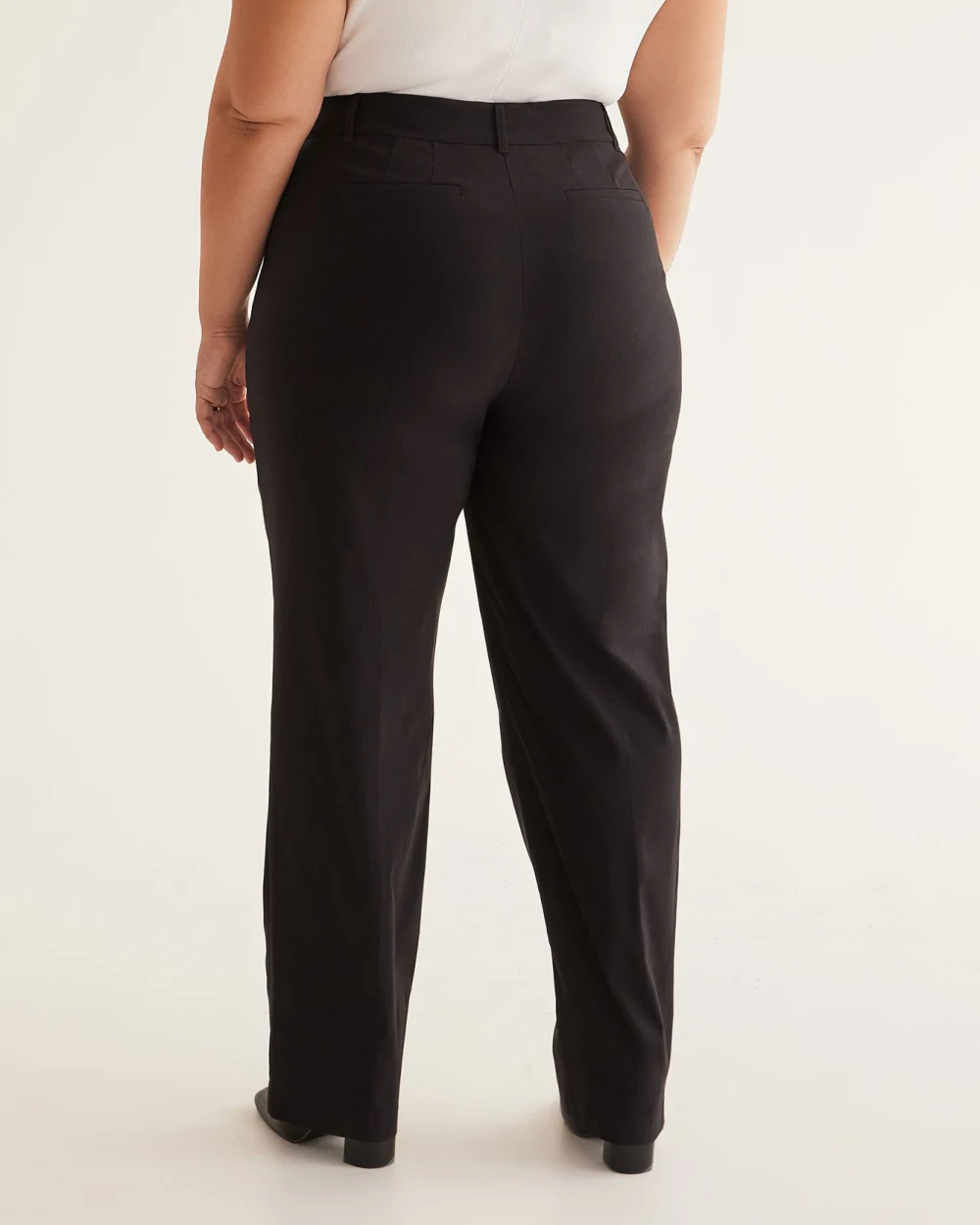 Responsible, Petite, Black Curvy-Fit Straight-Leg Pant