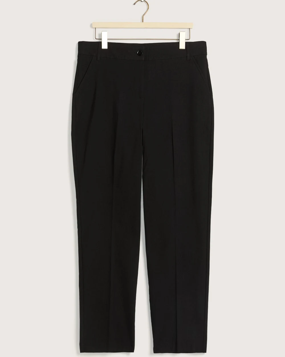 Responsible, Petite, Black Curvy-Fit Straight-Leg Pant