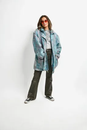 Retro rain coat long parka