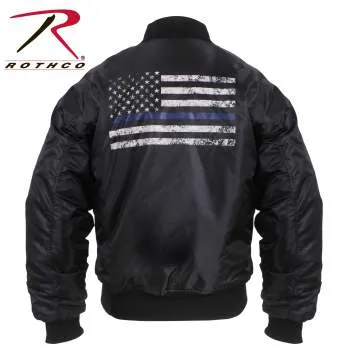 Rothco Thin Blue Line Flag MA-1 Flight Jacket