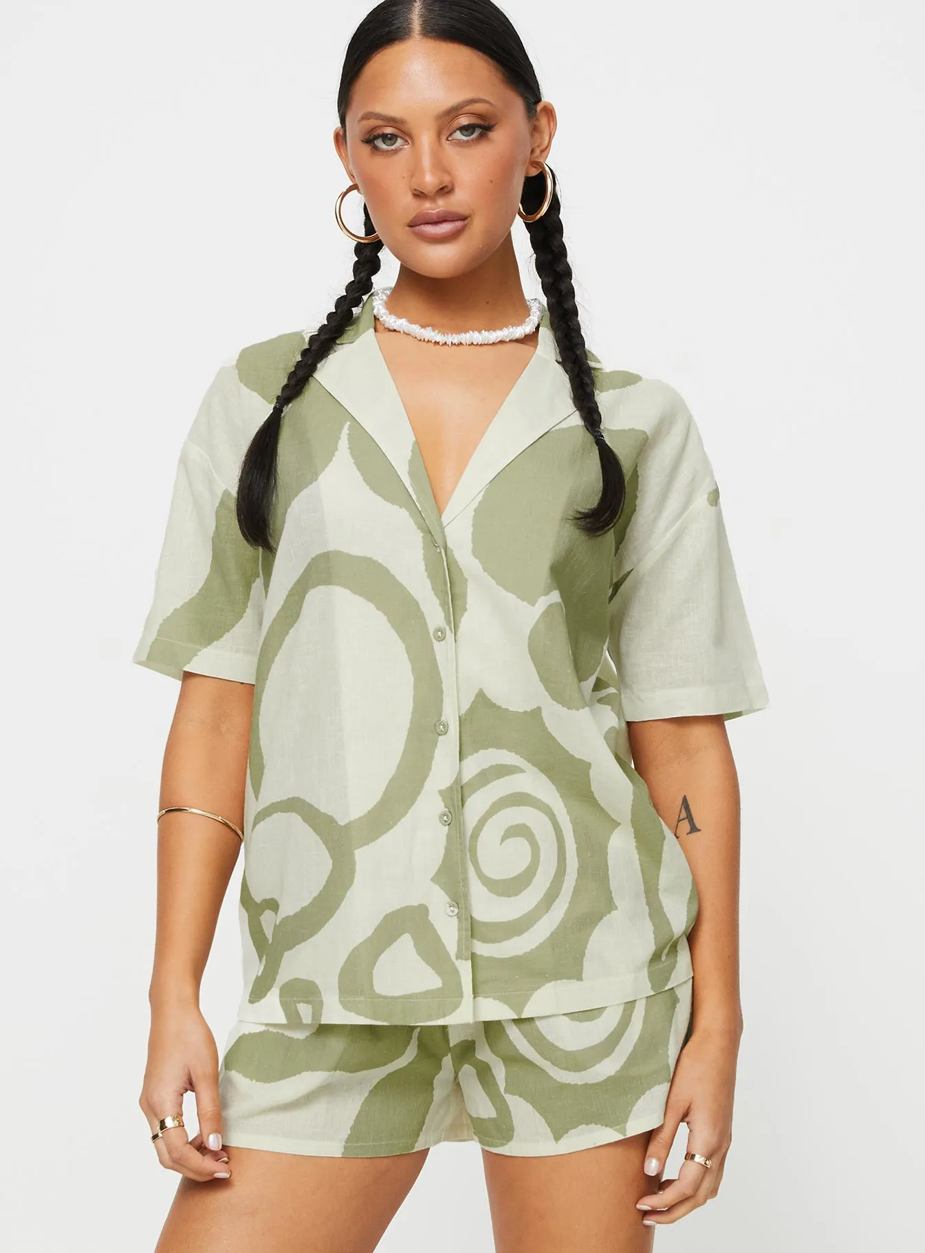 Sea Shirt Green / Cream