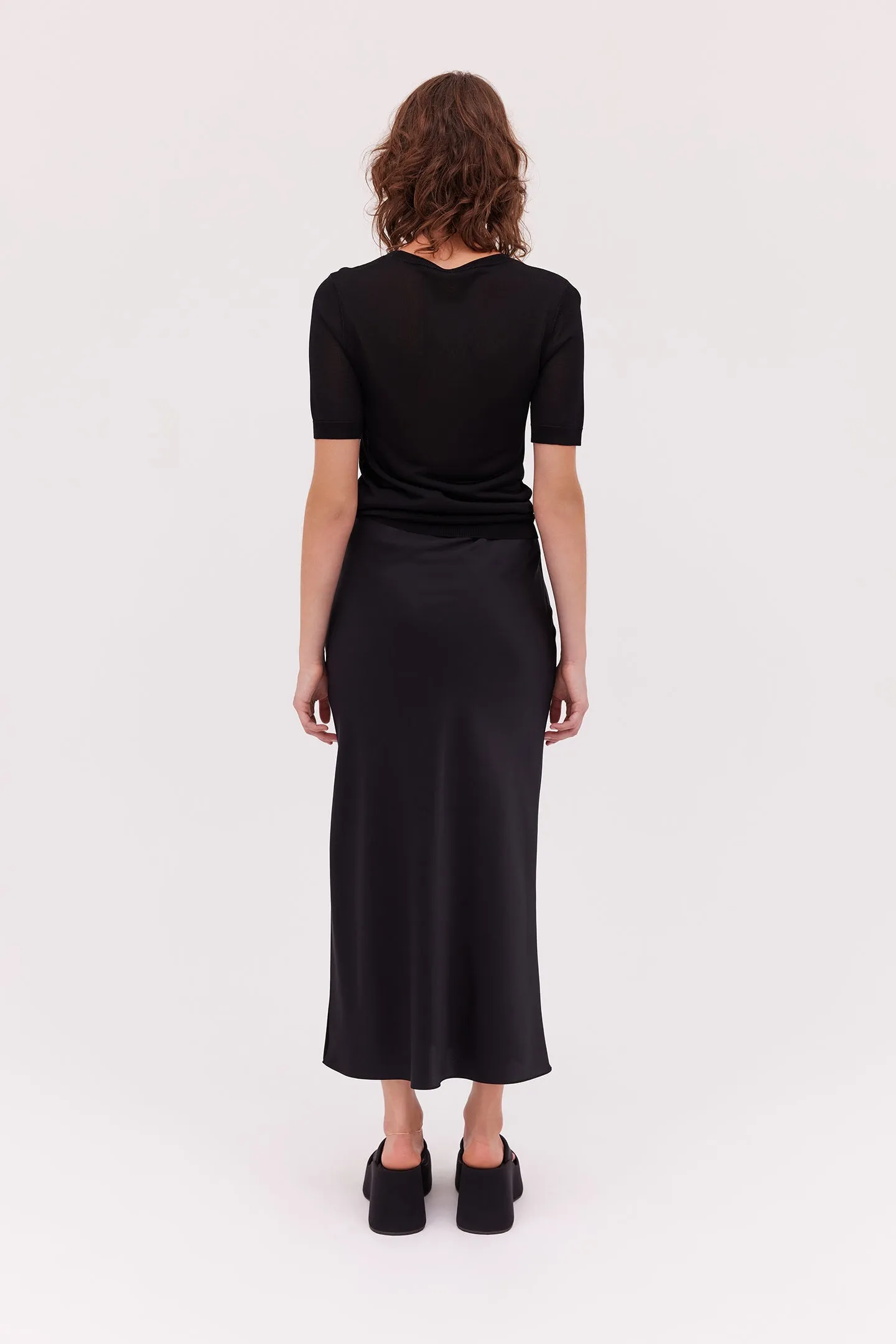 Silk Bias Midi Skirt