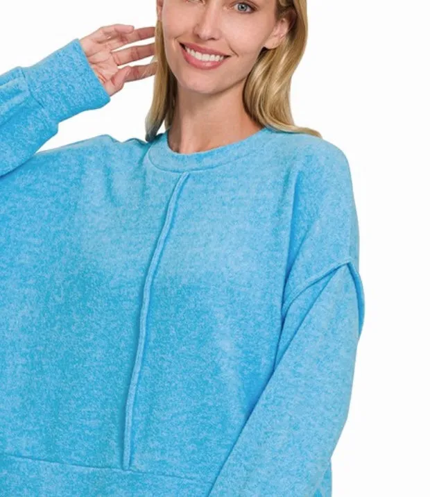 Sky Blue Plus Sweater