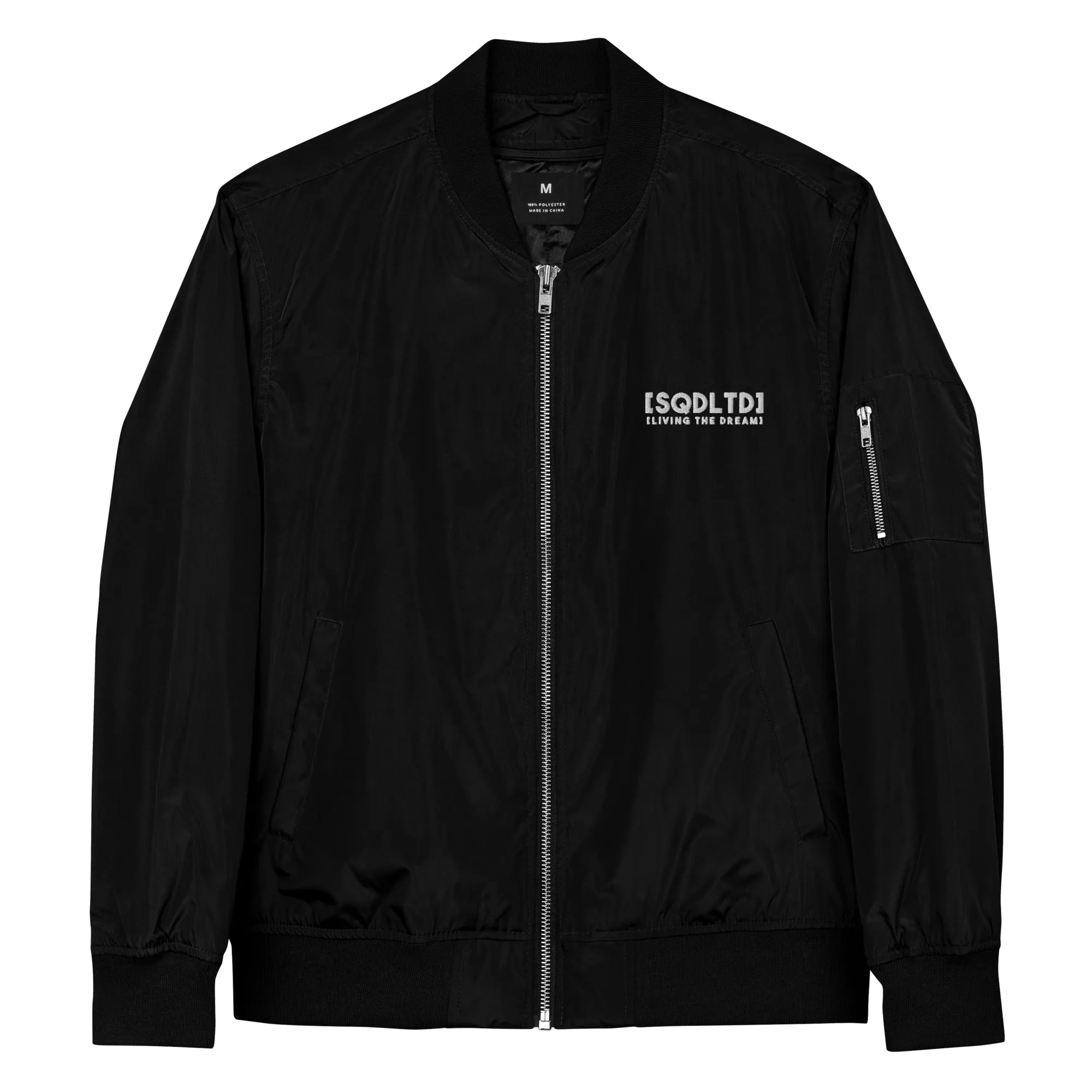 Sqdltd AU23 Never Settle Premium recycled bomber jacket WL