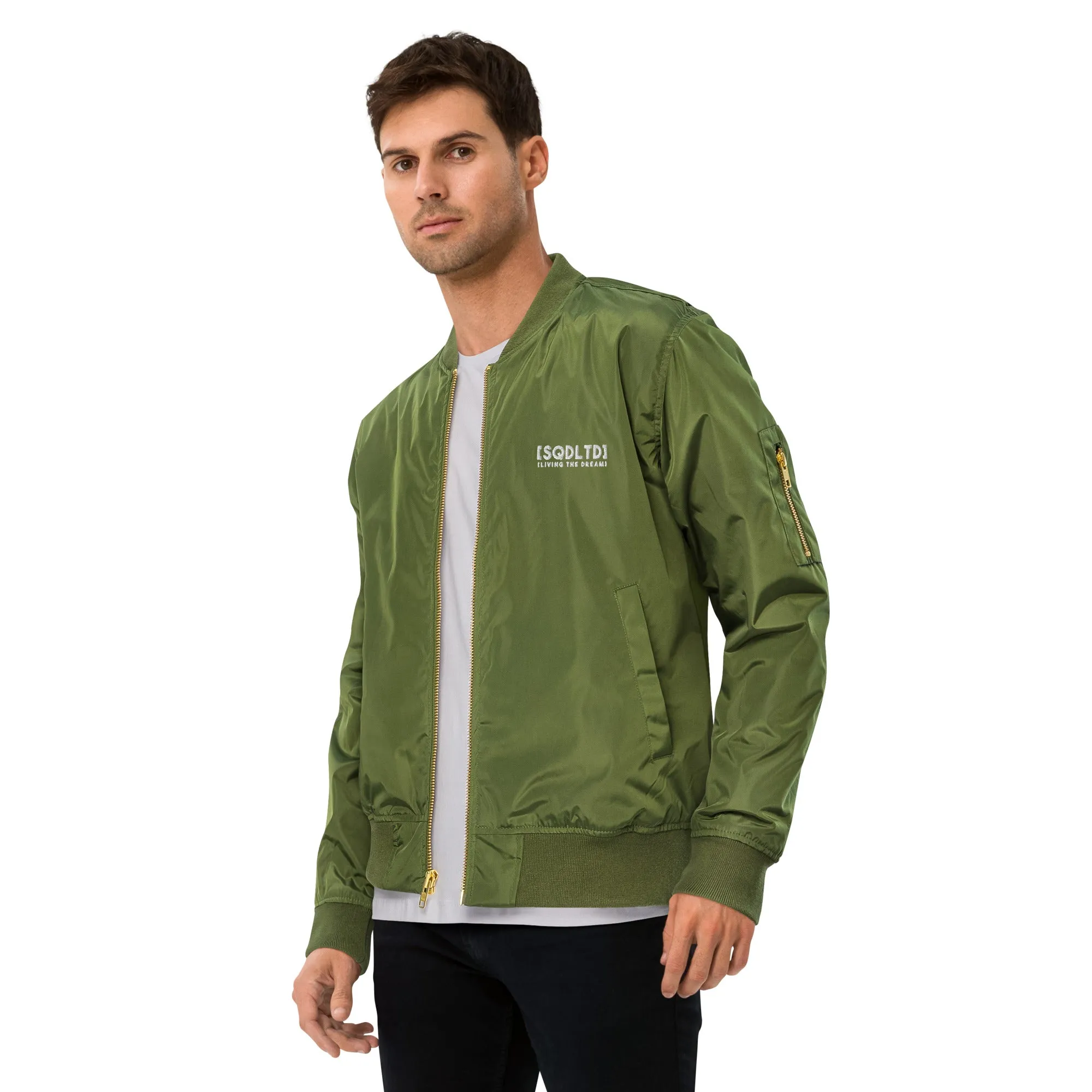 Sqdltd AU23 Never Settle Premium recycled bomber jacket WL