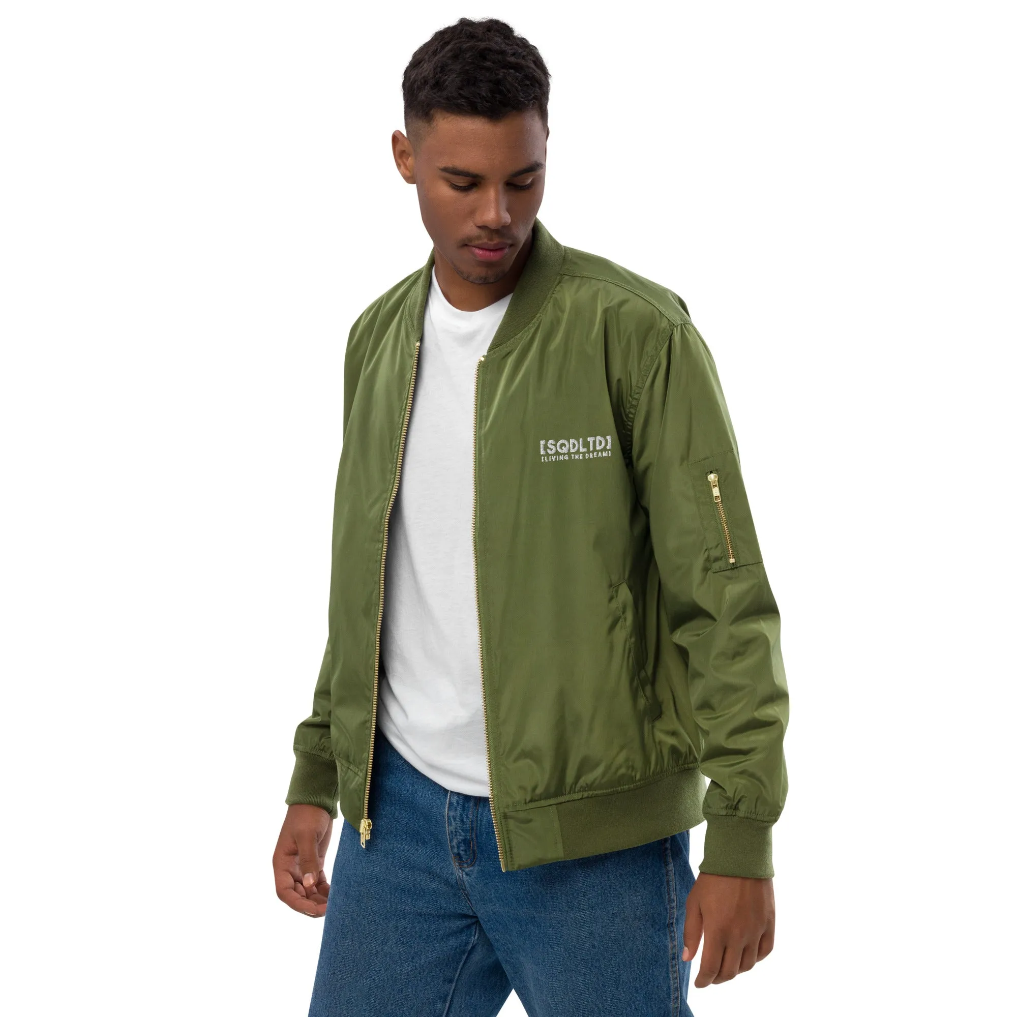 Sqdltd AU23 Never Settle Premium recycled bomber jacket WL