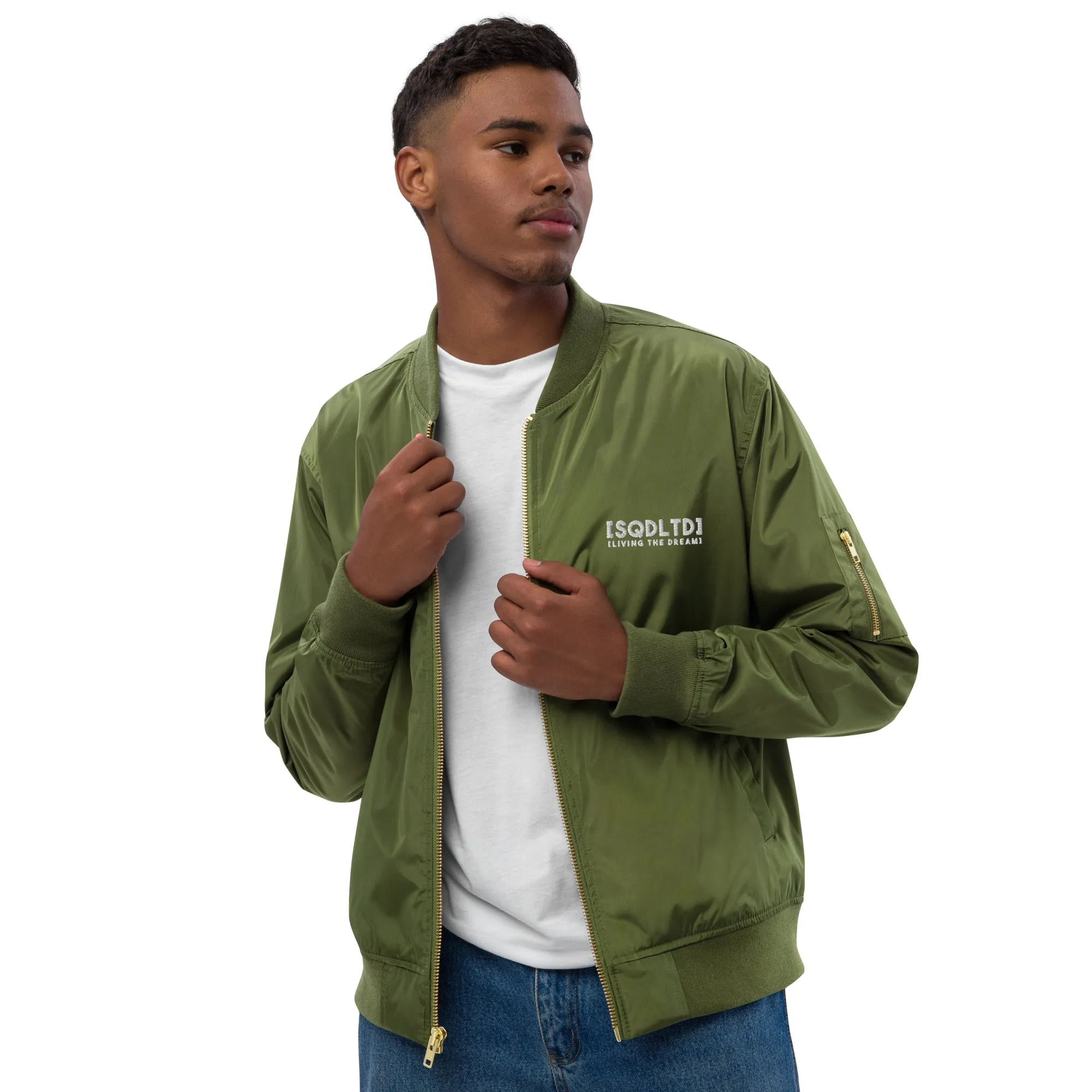 Sqdltd AU23 Never Settle Premium recycled bomber jacket WL