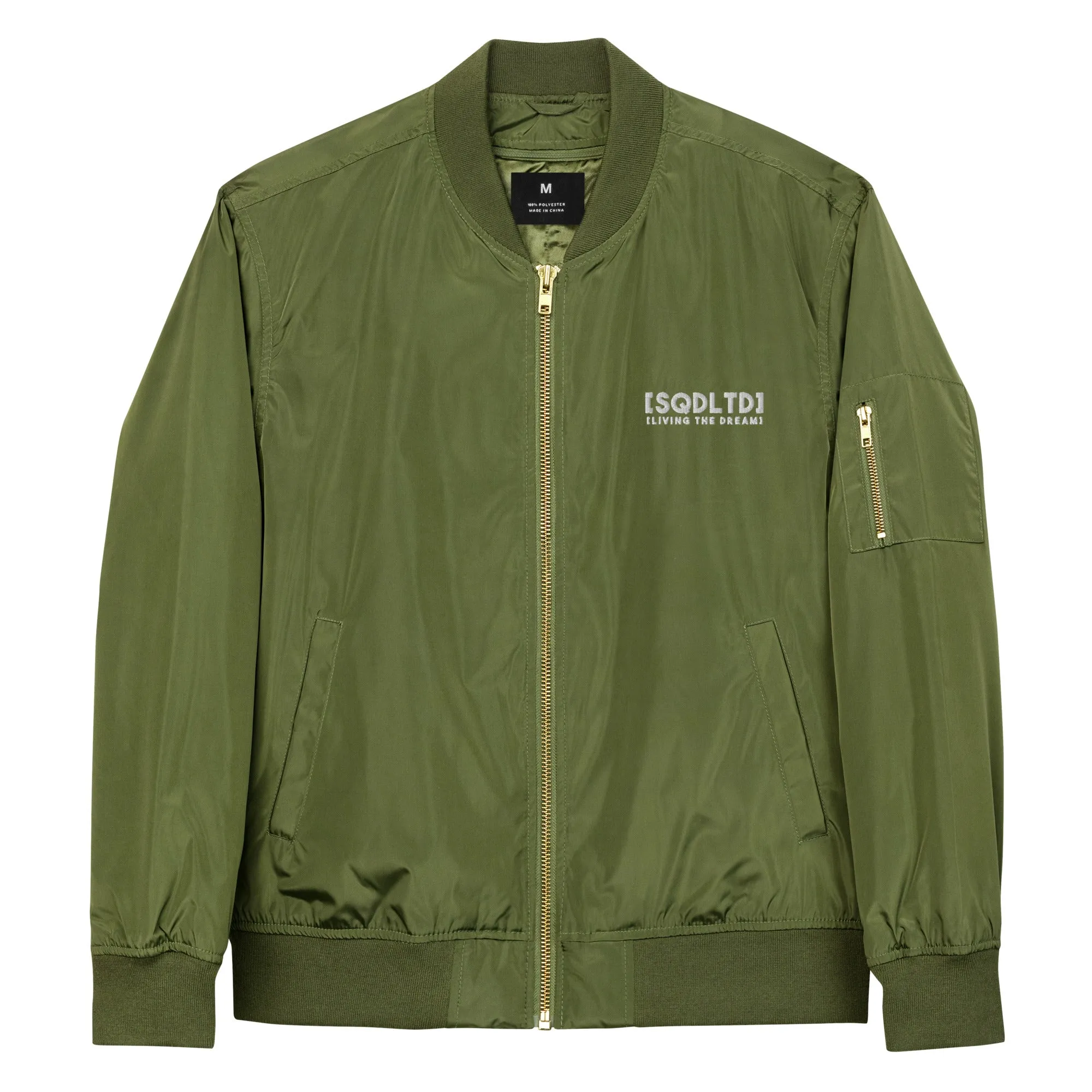 Sqdltd AU23 Never Settle Premium recycled bomber jacket WL