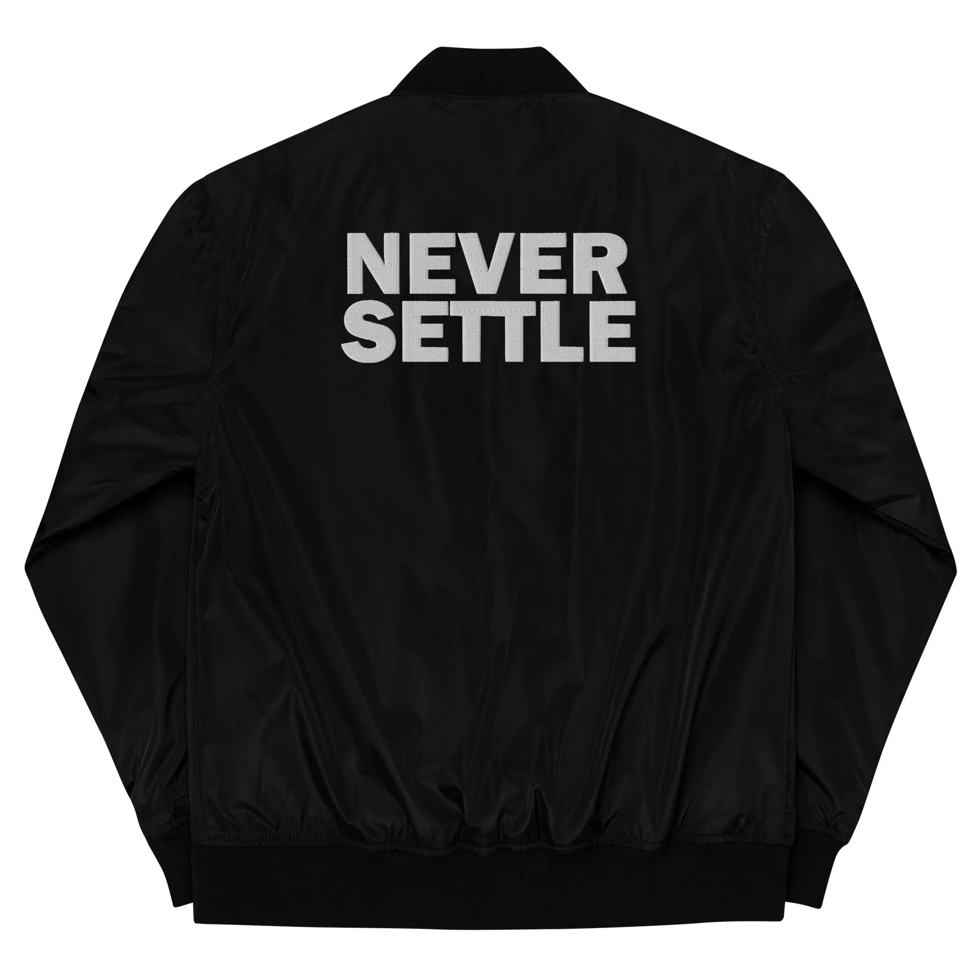 Sqdltd AU23 Never Settle Premium recycled bomber jacket WL