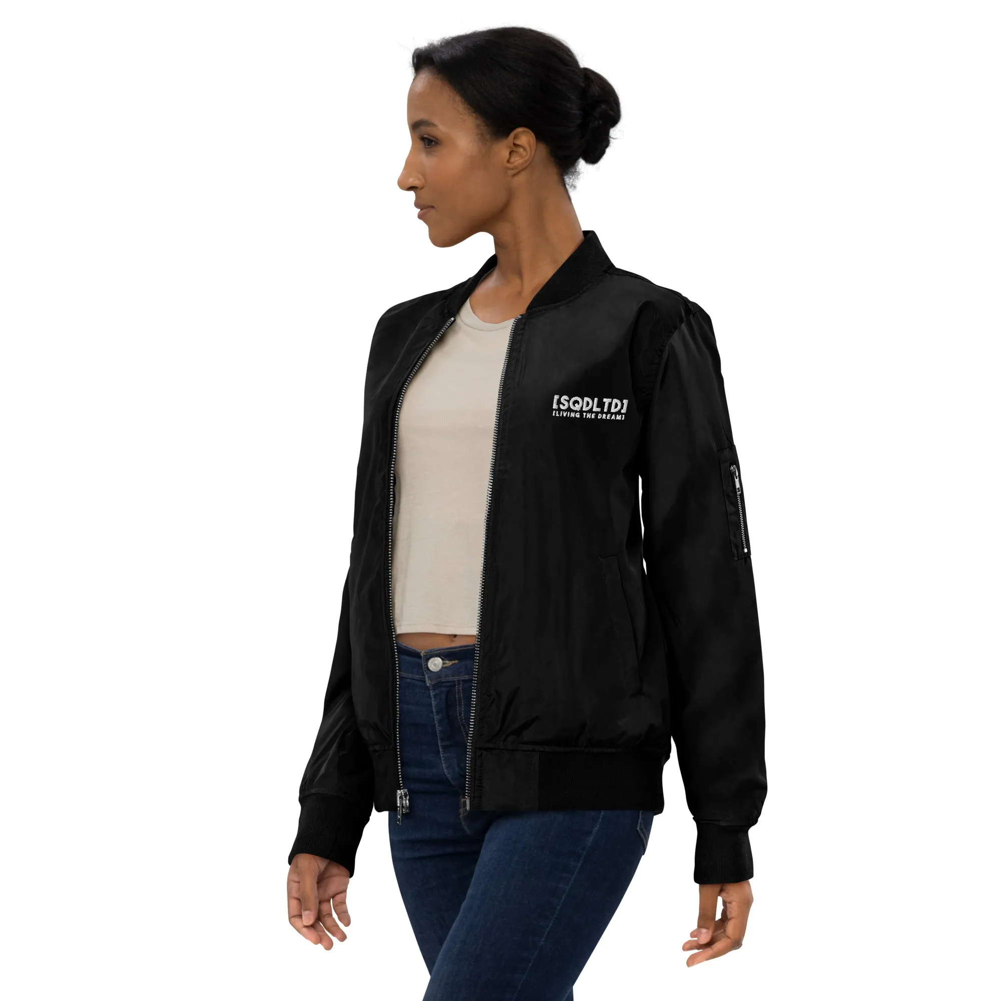 Sqdltd AU23 Never Settle Premium recycled bomber jacket WL