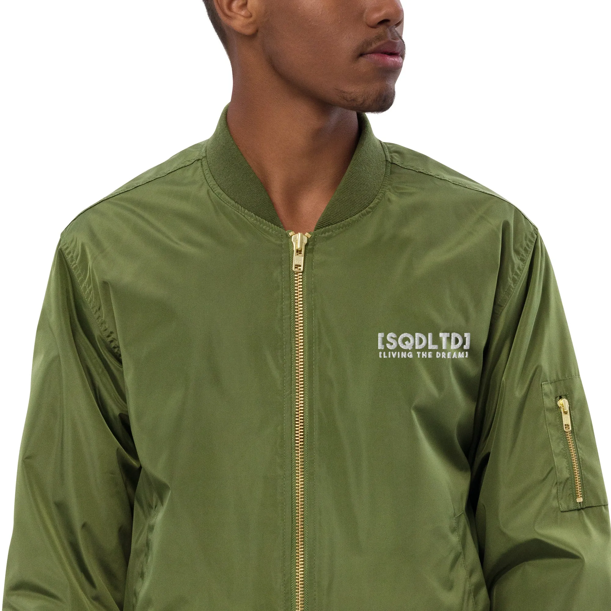 Sqdltd AU23 Never Settle Premium recycled bomber jacket WL