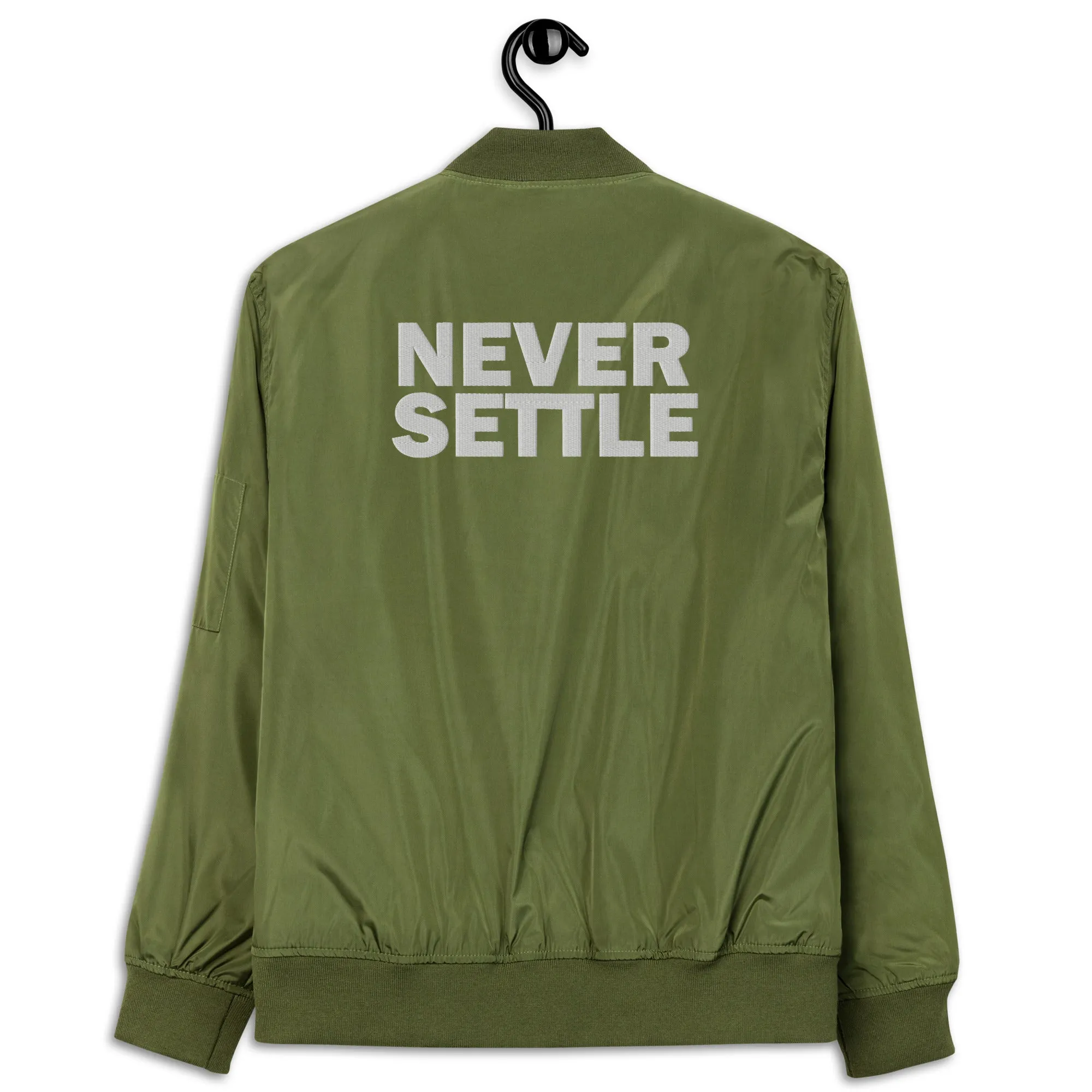 Sqdltd AU23 Never Settle Premium recycled bomber jacket WL