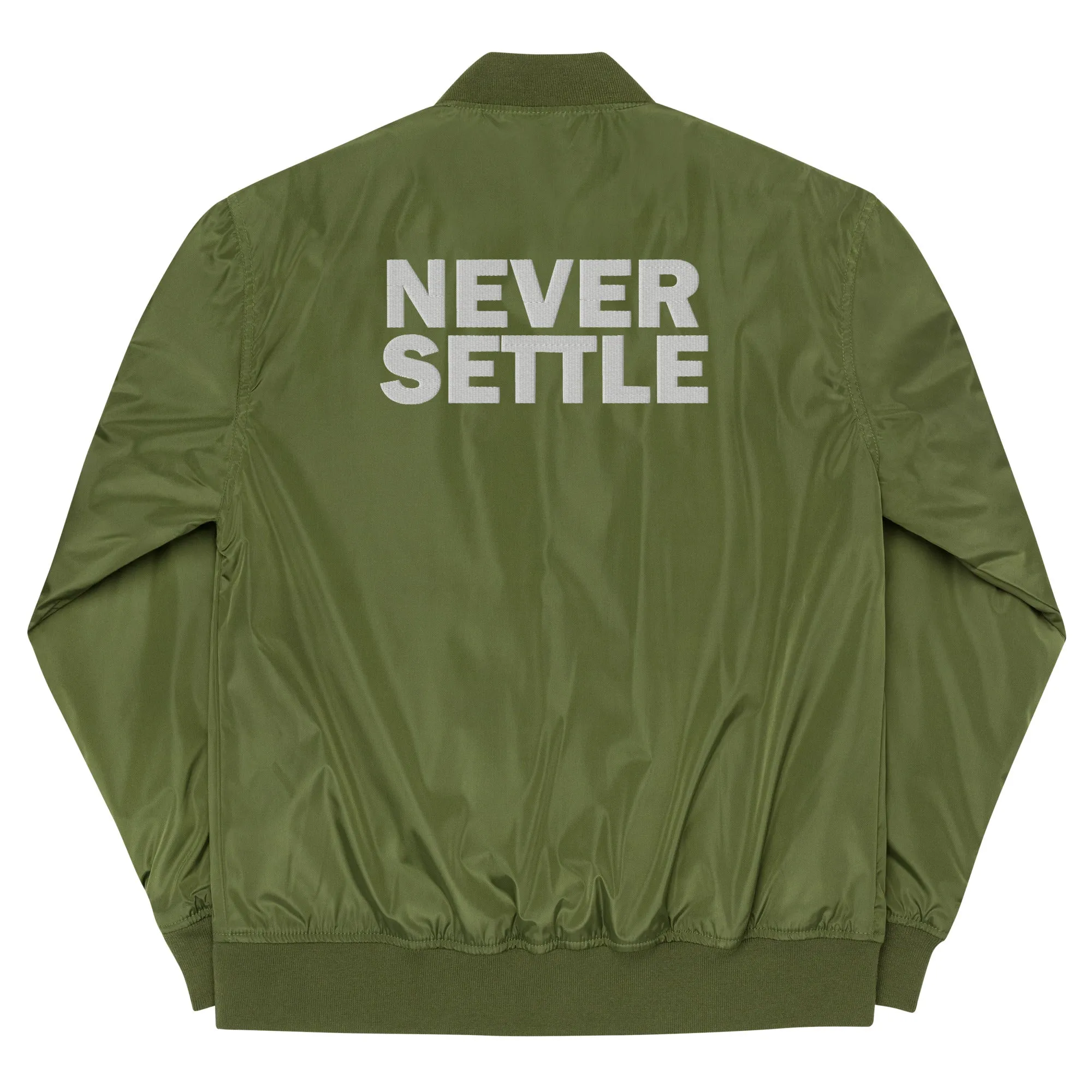 Sqdltd AU23 Never Settle Premium recycled bomber jacket WL