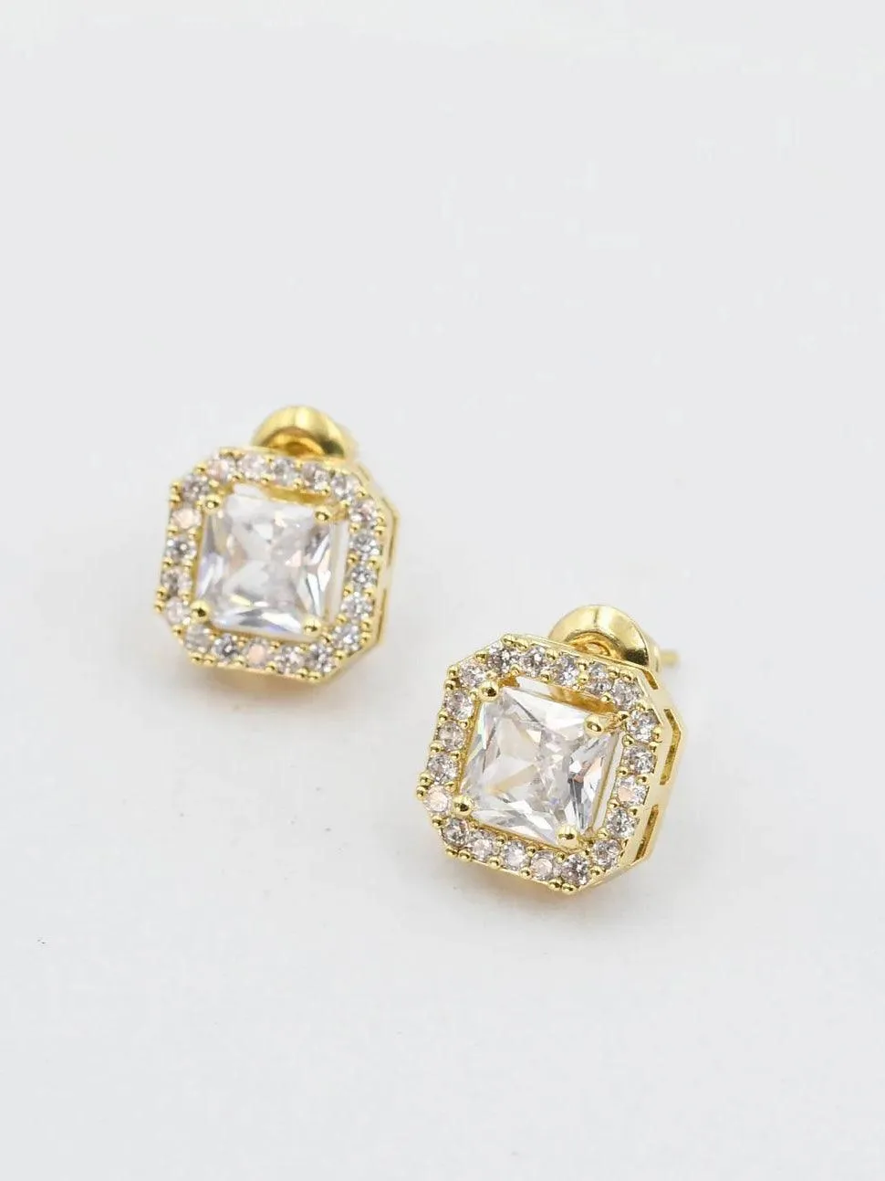 Square Gold Stud