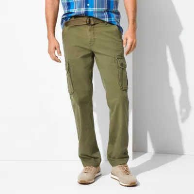 St. John's Bay Belted Mens Straight Fit Cargo Pant