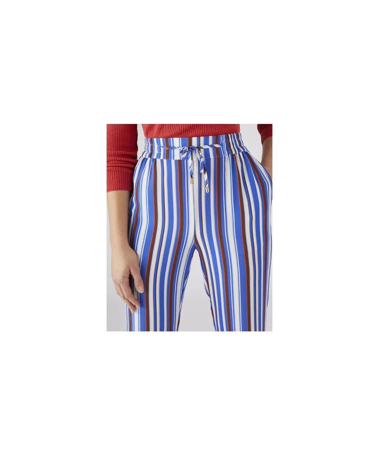 Straight Leg Stripe Trousers