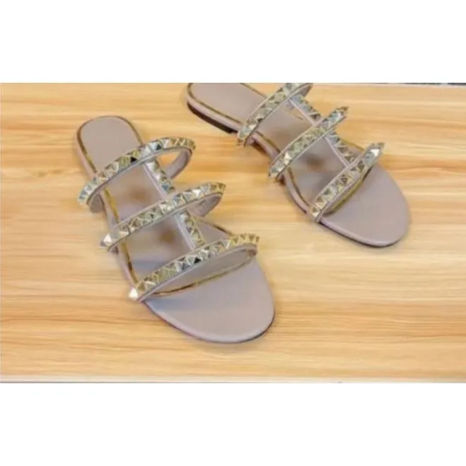 Strap Push-in Flat Sandals