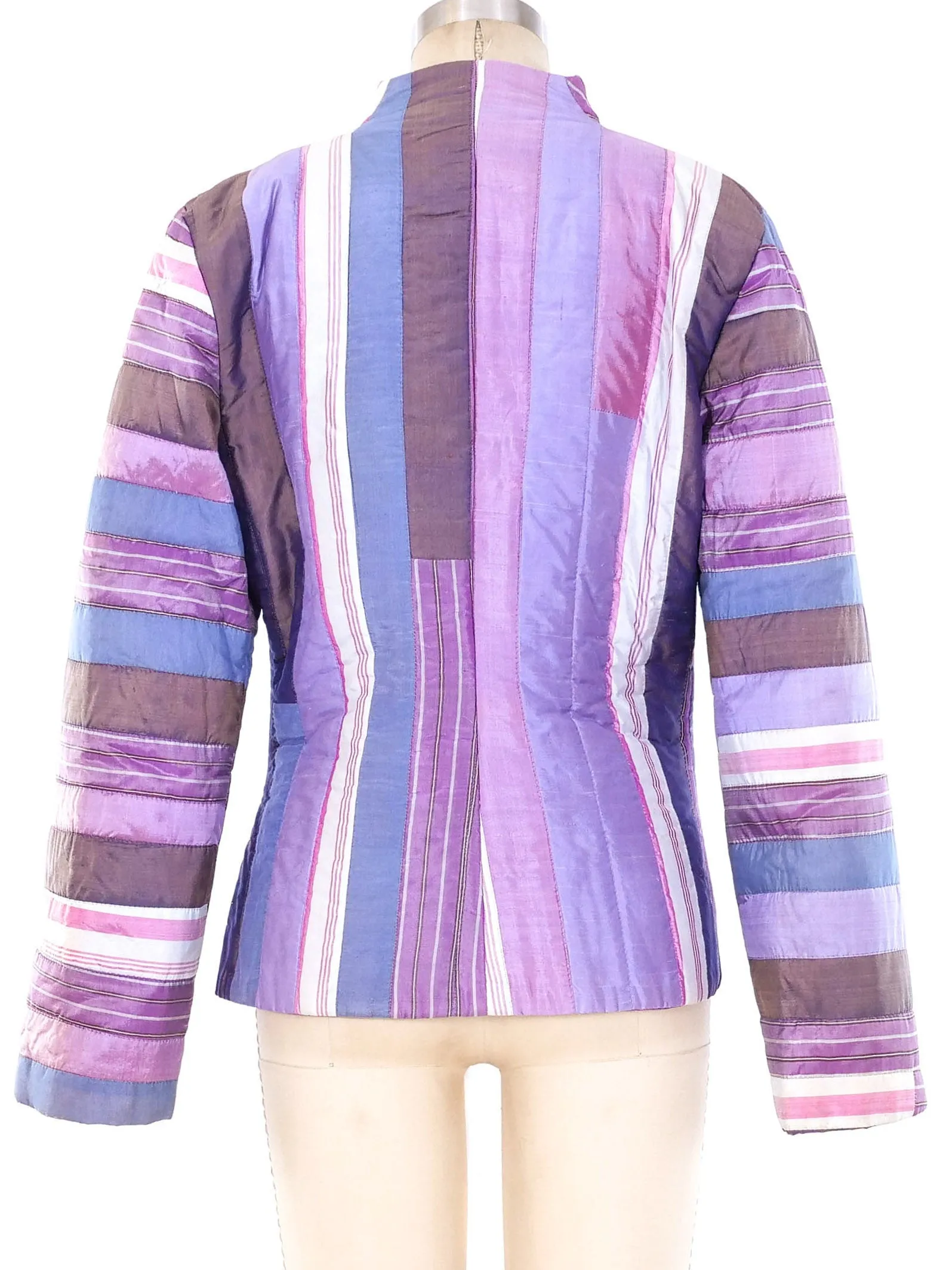 Striped Patchwork Thai Silk Jacket