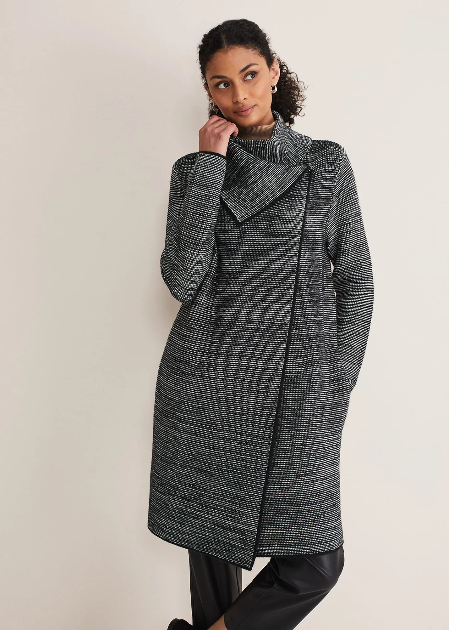 Talia Tweed Knit Coat